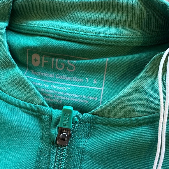 NWT Figs Hunter Green Bellary scrub jacket Size Small - Picture 3 of 3